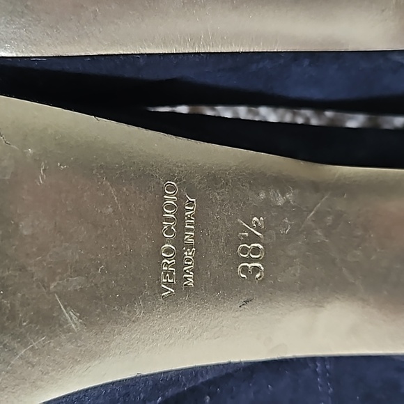 GUC Size 8.5 Navy Blue Suede Gastone Lucioli platform - Picture 7 of 9